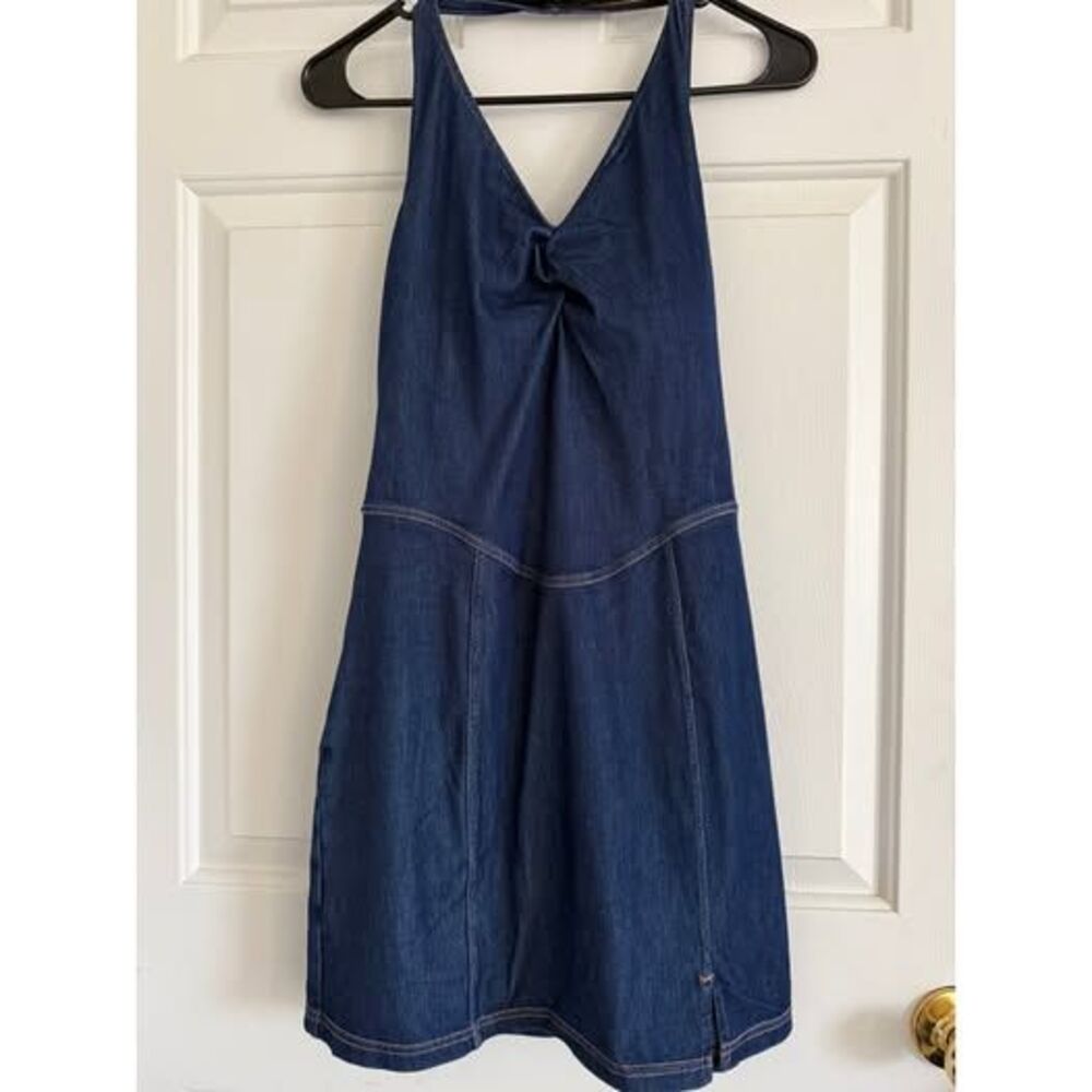 107. Halara *rare* denim dress with built in bra